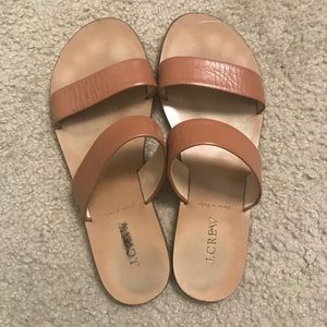 Jcrew brown strapped sandals size 8